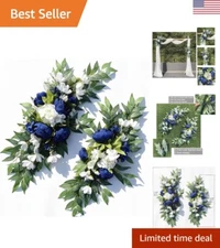 Eucalyptus Leaves Corner Peony Floral Swags - Wedding Arch Flowers - Set of 2