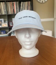 ASK YOUR MOTHER Adjustable Strap Dad Hat Light Blue Funny Embroidered Cap