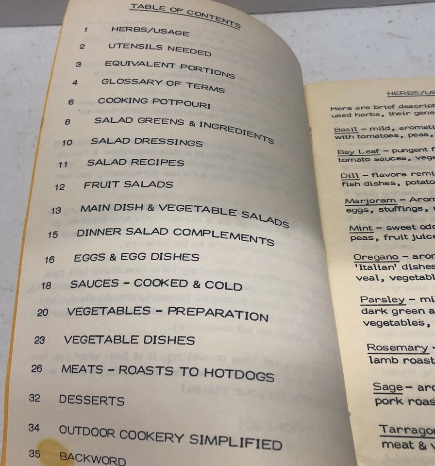 Bachelors’ Cook Book Don Rehner Vintage 1981 Pamphlet - Image 4 of 4