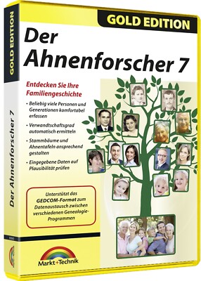Der Ahnenforscher 7 - Gold Edition - Download Version sofort Versand Win 10,8,7