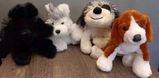 Webkinz Ganz Black Poodle, Beagle, Husky, Cheeky DOG PLUSHES LOT OF 4 NO CODES