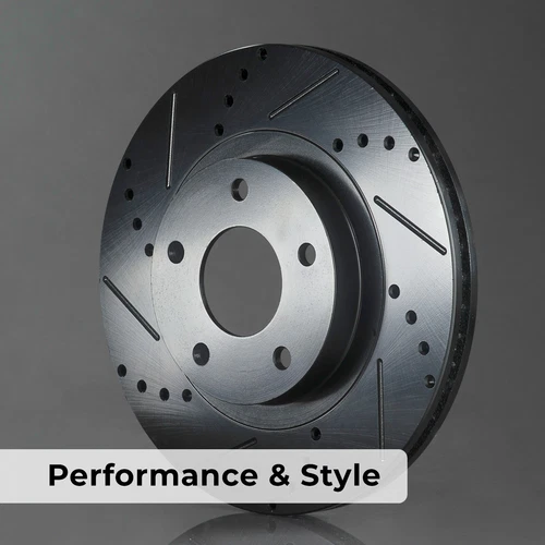 Front & Rear Drilled Slotted Rotors + Pads for 2001-2005 BMW 325i 325Ci 323Ci - Picture 8 of 10