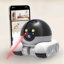 Robot Camera on Wheels 1080P Dual Lens, Indoor Movable Security Camera
