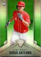  2020 Panini Titanium Green #7 Shogo Akiyama RC