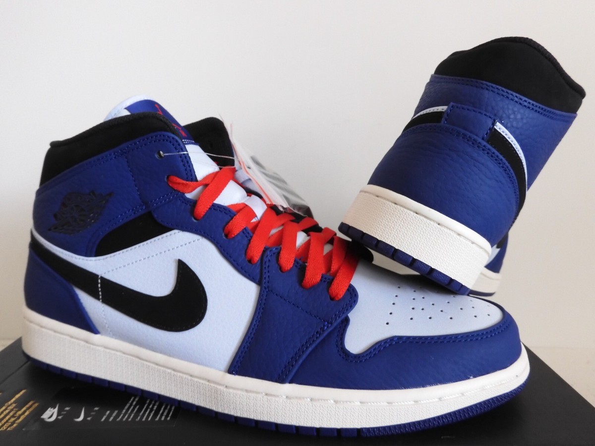 NIKE AIR JORDAN 1 MID SE DEEP ROYAL BLUE-BLACK SZ 12 [852542 NIKE AIR JORDAN 1 MID SE DEEP ROYAL BLUE-BLACK SZ 12 [852542