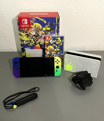 Nintendo Switch OLED Splatoon 3 Edition 64GB PAL Konsole mit Dock & Spiel