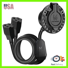 15 Amp RV Power Connection Kit 125V with Two Integrated 20” Cables Included