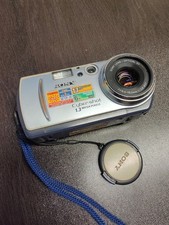 Sony Cyber-Shot DSC-P30 1.3MP Digital Camera Manual Tested Works Silver/Blue