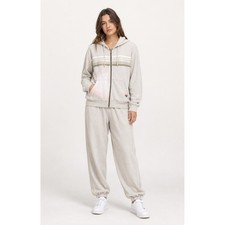Aviator Nation 5 Stripe Vintage White Hoodie Small Sweatpants Large Set
