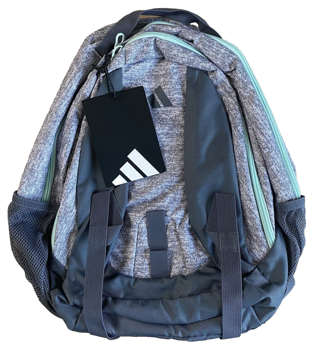 adidas backpack 2 colours Adidas Journal 2 Backpack Jersey Grey Semi Flash Aqua Blue Durable Padded