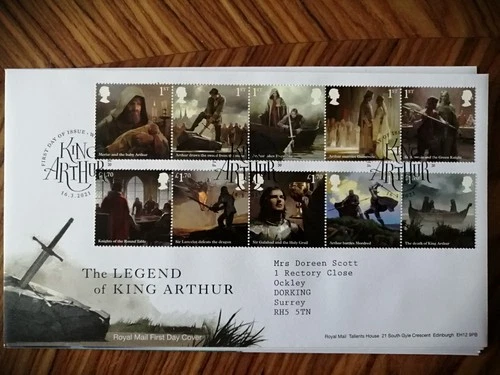 GB 2021 THE LEGEND OF KING ARTHUR FDC 16.03.2021 with WINCHESTER postmark