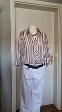Damen Bluse  Opus* GR.42* flieder/ weiß gestreift* VISKOSE 