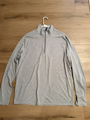 Vuori Sweater Mens XL Gray Ease Performance Half Zip 1/2 Pullover V221 Stretch