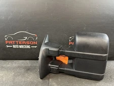 08-10 F250 DRIVER LEFT LH SIDE VIEW MIRROR BLACK TEXTURED DUAL ARM TELESCOPIC