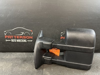 08-10 F250 DRIVER LEFT LH SIDE VIEW MIRROR BLACK TEXTURED DUAL ARM TELESCOPIC