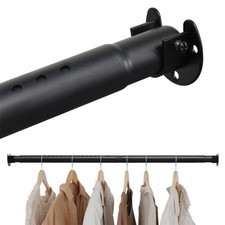 Closet Rods for Hanging Clothes, 16 to 83 Inches 16-83 Inch, Matte Black 