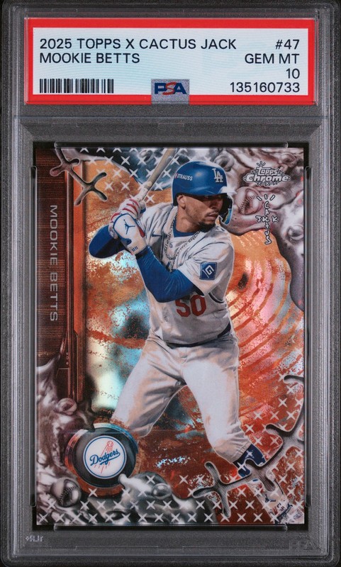 2025 Topps Chrome X Cactus Jack Mookie Betts #47 PSA 10