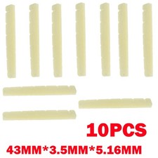10Pc Yellow Bone Nut For Fender ST Guitar 43mm Stratocaster Tele Flat Bottom USA