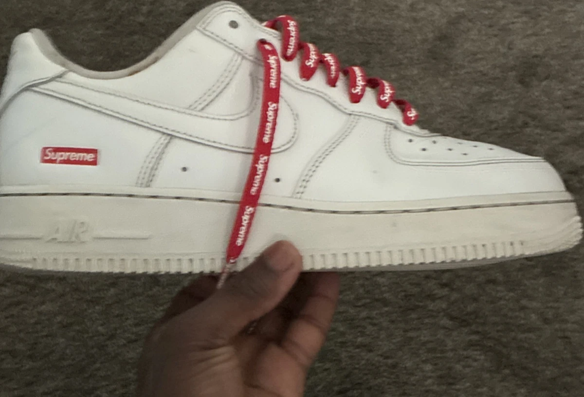 Nike Air Force 1 Supreme White | eBay