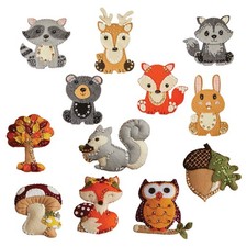 Herrschners® Autumn Woodland & Forest Friends, Set of 2 Felt & Sequin Kit