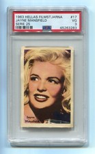 1963 Hellas Jenkki Filmstjarna Serie 25 17 Jayne Mansfield PSA 3 Pop 1 Highest