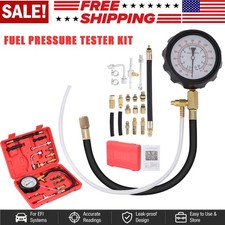 Fuel Pressure Tester 0-140psi Gauge Gas Car Fuel Pump Rail Injector Test Tool Fuel Pressure Tester 0-140psi Gauge Gas Car Fuel Pump Rail Injector Test Tool