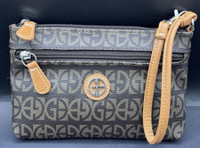 GIANI BERNINI MONOGRAM Braccialetto Firmato Blocco Marrone NUOVO senza etichette 7 1/2"