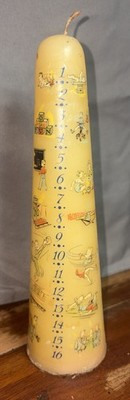 Vintage 1950 s Happy Birthday White  Candle 1-16 Years Unbranded