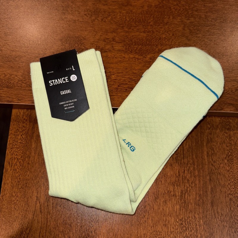 STANCE - Casual - Icon - Green Sand - Crew Socks - Lg