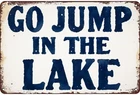 Vintage Lake Life Cabin Lake House Dock Swimmers Tin Metal Signs Home Décor 12x8