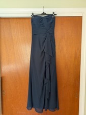 Bill Levkoff Blue Sleeveless Full Length Wedding Prom Bridesmaid Dress Size 6