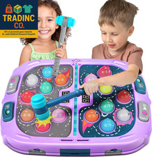 2-Player Whack Game Mole Toy for Kids Ages 3 , 11X15In Early Learning Toy with L