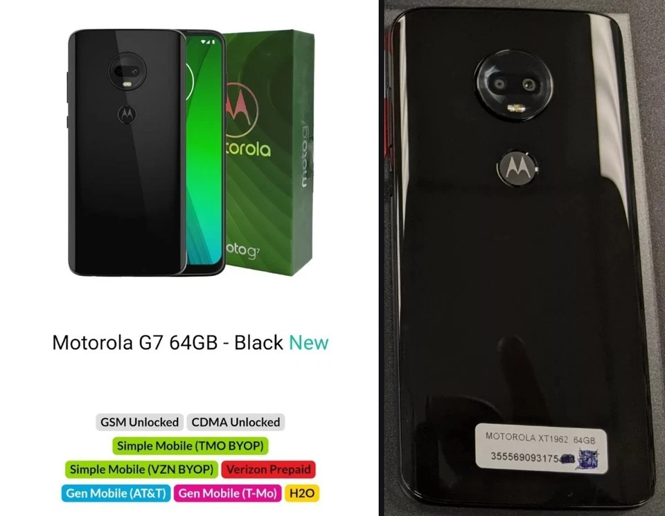 Motorola Moto G7 - 64 GB (GSM-CDMA Unlocked) Verizon/TracFone/Boost/T-Mobile - Image 2 of 4