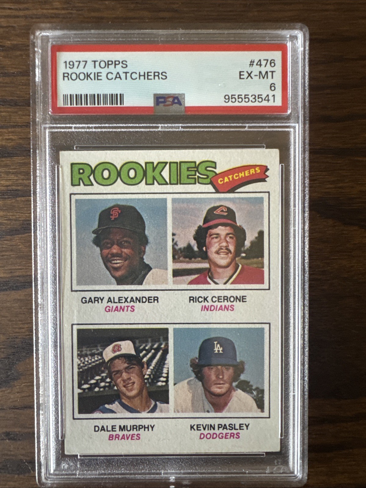 1977 Topps - Rookie Catchers Dale Murphy, Rick Cerone, Gary Alexander #476 (RC)