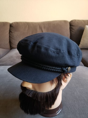 #ad Brixton Black Fiddler Cap Hat Size M 7 1 4 58cm MSRP $59 NWT EXCELLENT COND $24.99