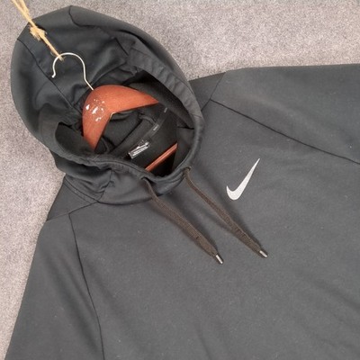 Nike Mens Dri-FIT Training Hoodie Black Pullover XL Embroidered Swoosh Logo