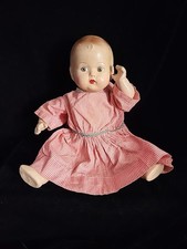 Vintage Composite Baby Doll. 14" Tall. Brown Eyes. See photos