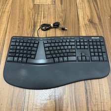 Microsoft Model 1878 Wired Ergonomic Keyboard Black - Tested Works