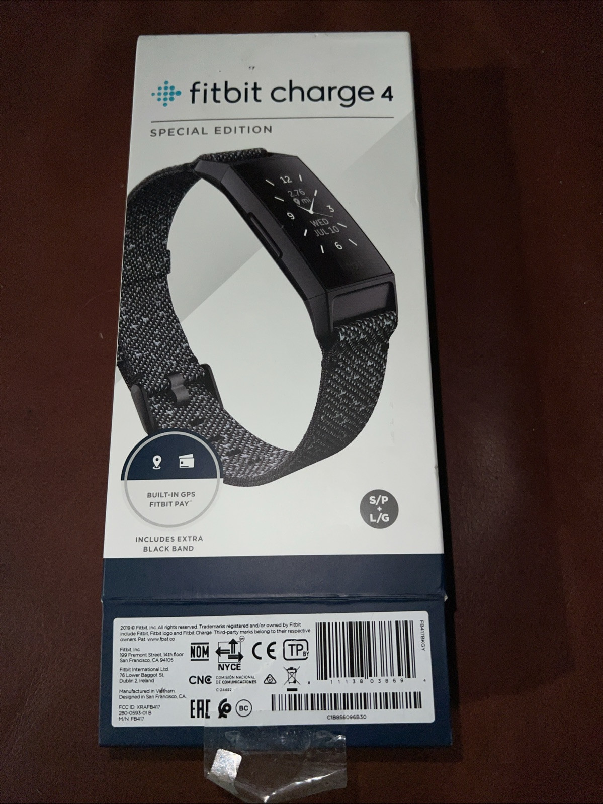 Fitbit Charge 4 Special Edition FB417BKGY Fitness Tracker Open Box Details Inside-image