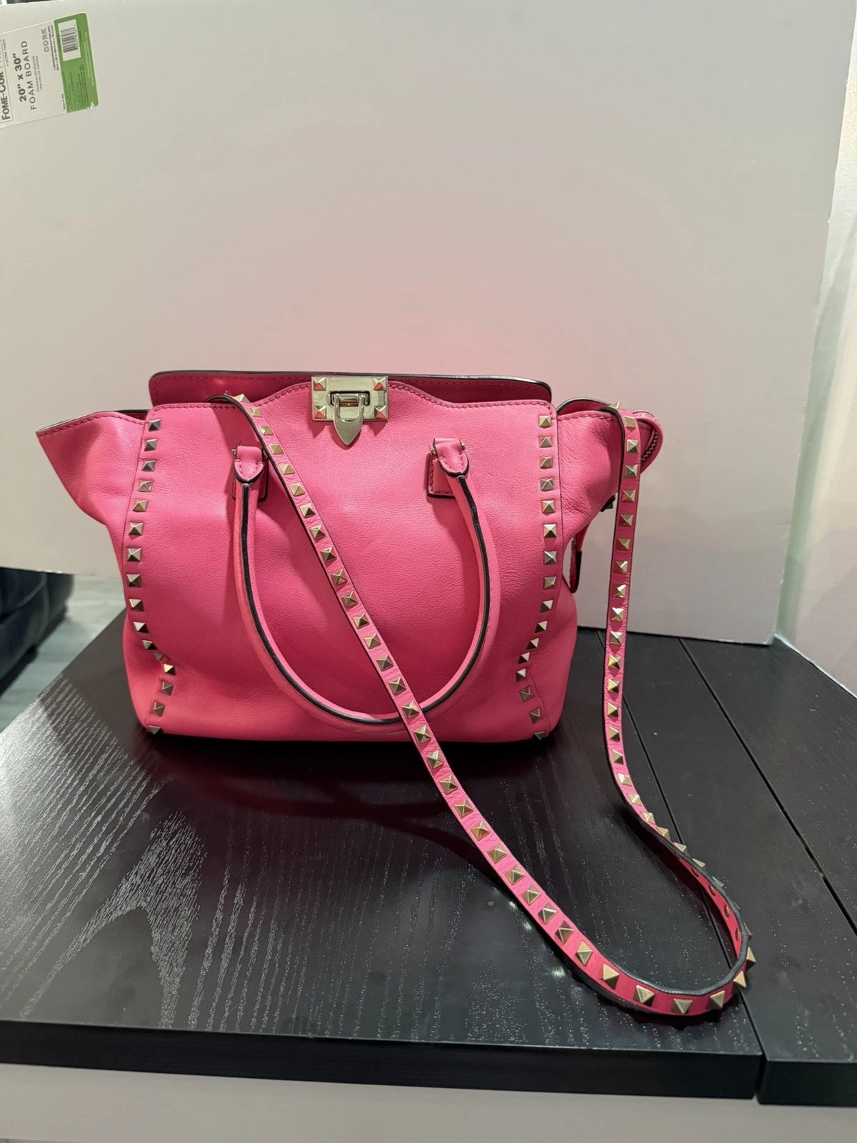 Valentino — valentino rockstud tote bag pink