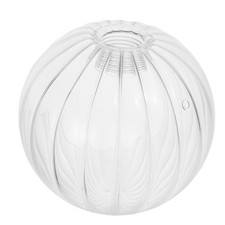 Lighting Replacement Glass Lampshade - 4 Inch Clear Ribbed Glass Dome Cover -