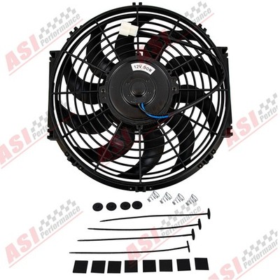 12'' Schmal Universal Elektrisch Kühler Lüfter Gegentakt 12v 90w & mounting Satz