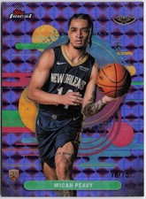 2025-26 Finest #130 Micah Peavy Purple Geometric Refractor #/75 RC Rookie