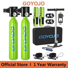 GOYOJO Mini Scuba Tank 0.5L with Pump Reusable Scuba Diving Cylinder Kit Gear