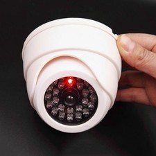 Dummy Dome Cctv Security Camera Flashing Led Indoor Outdoor Fake Cam