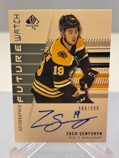 19-20 Zach Senyshyn SPA #168 Future Watch Auto /999 Boston Bruins