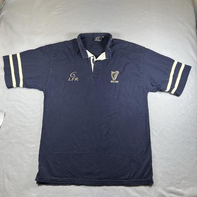 #ad Live for Rugby Ireland Black Polo Shirt Jersey XXL Collared Heavyweight $19.88