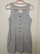 Forever 21 Womens Striped Gray Dress Small