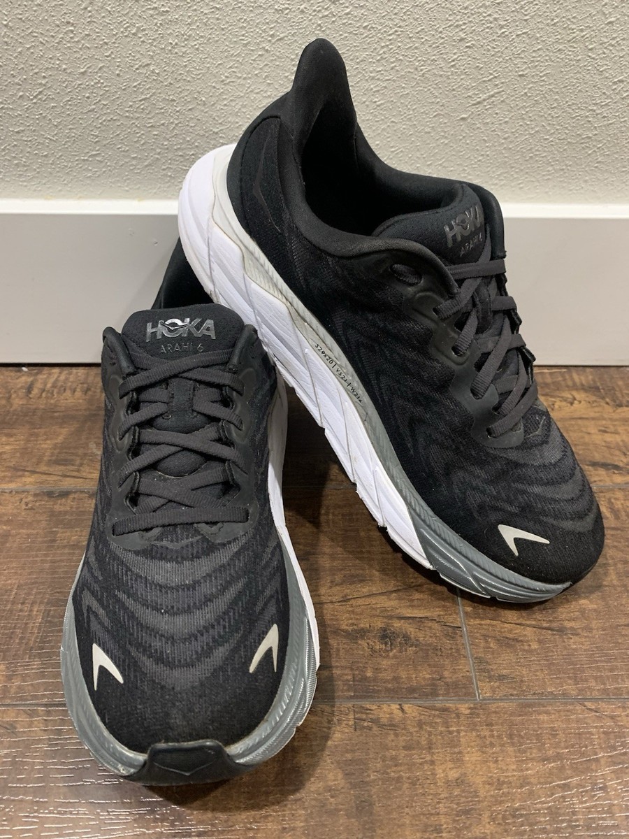 Hoka One One Women's Arahi 6 1123195 BWHT Black Running Shoes