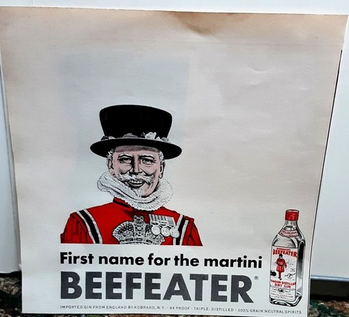 1967 Beefeater Gin Print Ad Martini Bar Decor The First Name Vintage